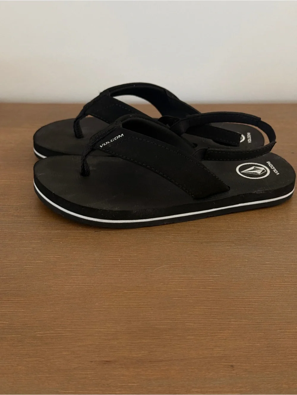 Volcom Black Kids Flip Flop Sandals